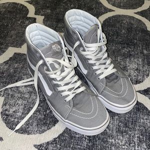 Grey high top vans